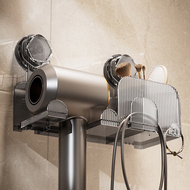 速发吹风机吸盘置物架卫生间浴室吹风筒支架免打孔洗脸巾牙刷牙膏
