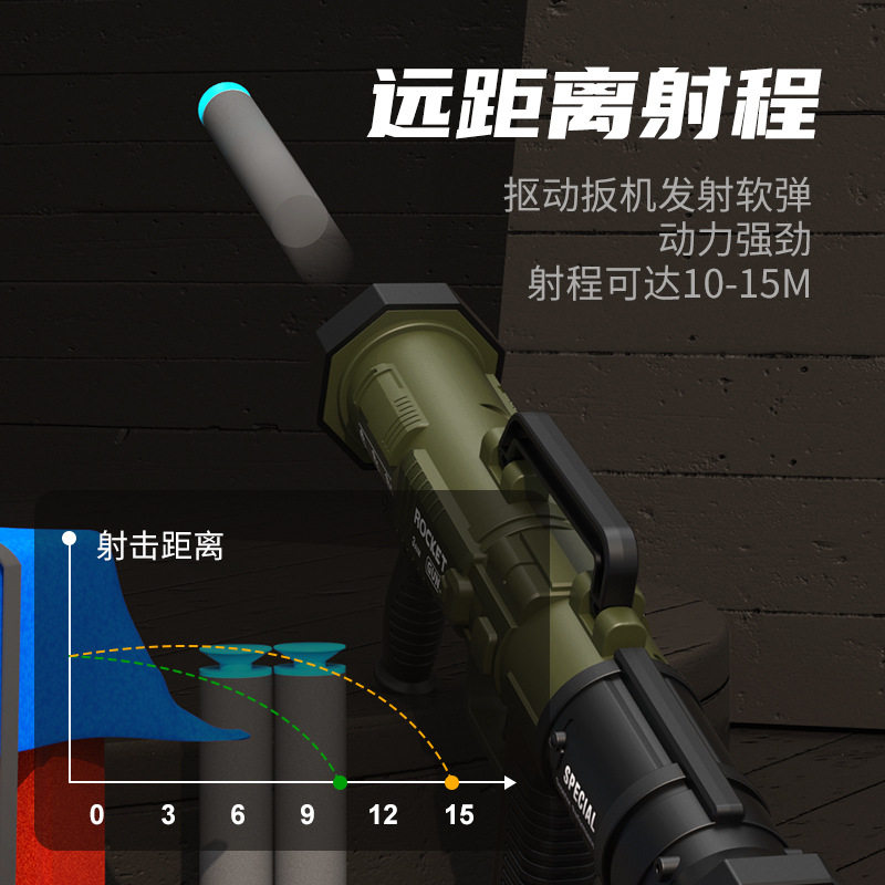RPG仿真火箭炮发射器软弹枪玩具
