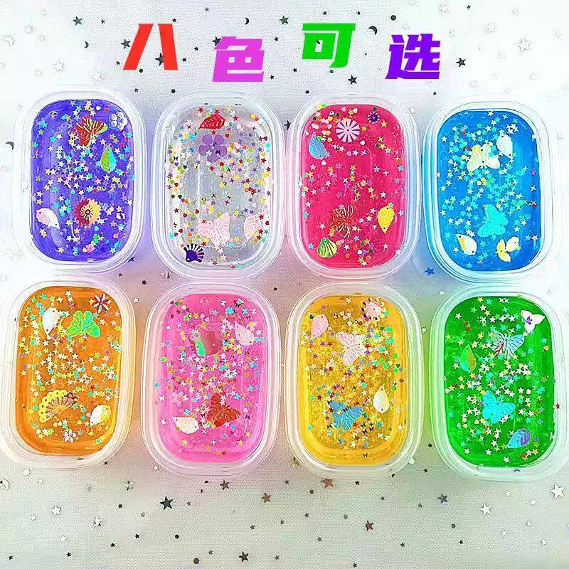 网红起泡胶水晶泥透明史莱姆彩泥帐篷泥果酱泥玩具解神器厂家批发