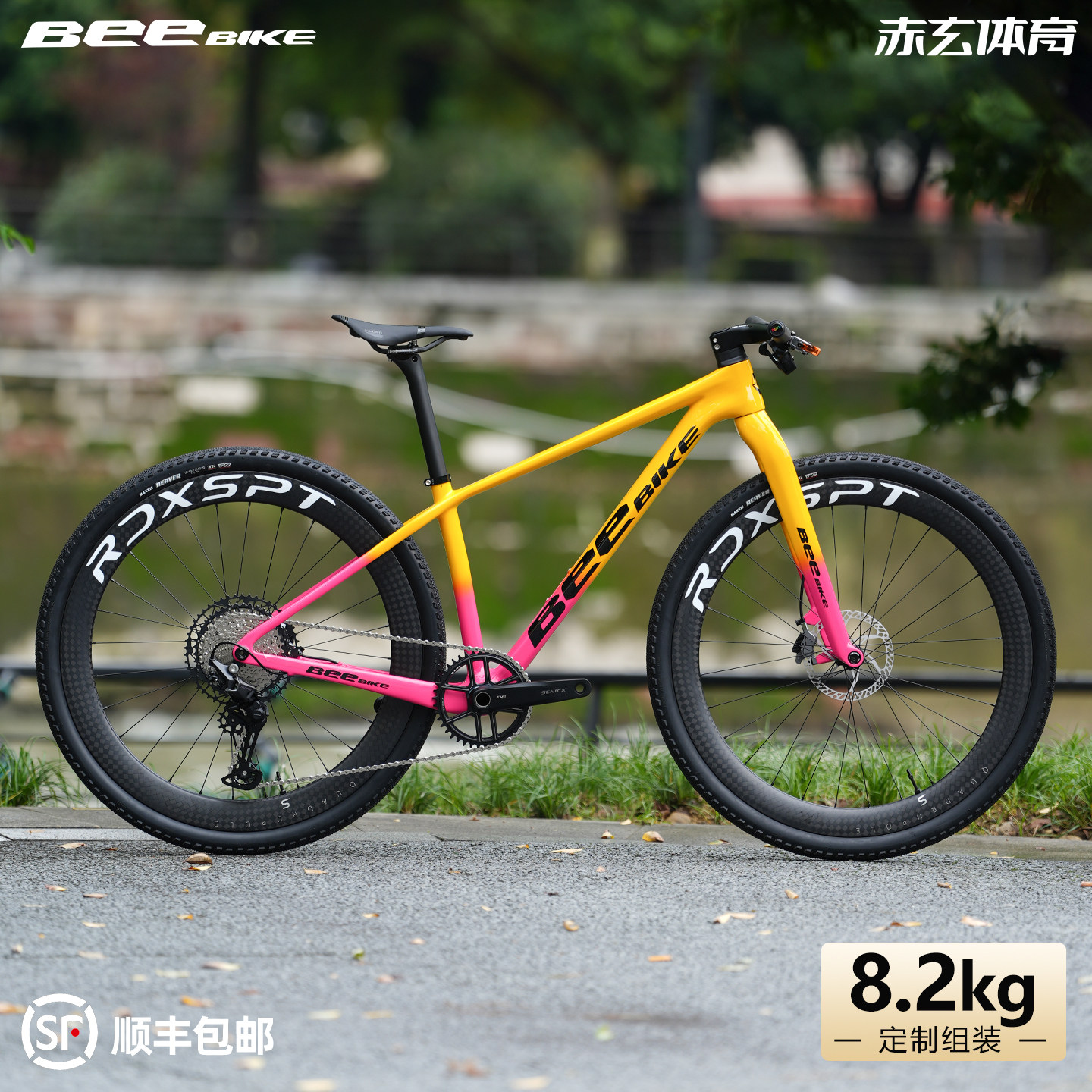 BEEBIKE定制组装DIY8.2kg山马山地自行车高框山马整车碳纤维碟刹