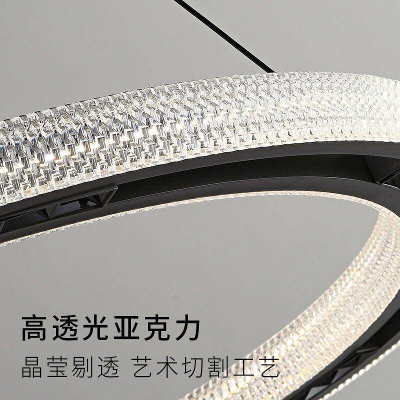 现代轻奢全铜水晶极客厅店吊灯设计师款个简性大气餐83736厅灯酒