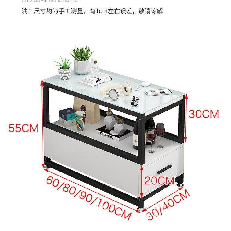 沙发边柜侧边几储物柜边约简客厅高柜小移茶几窄长可82961动角几