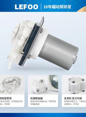 力微型夫蠕动泵12V2FST微4电V无刷机精密量灌装工业自吸小抽水泵