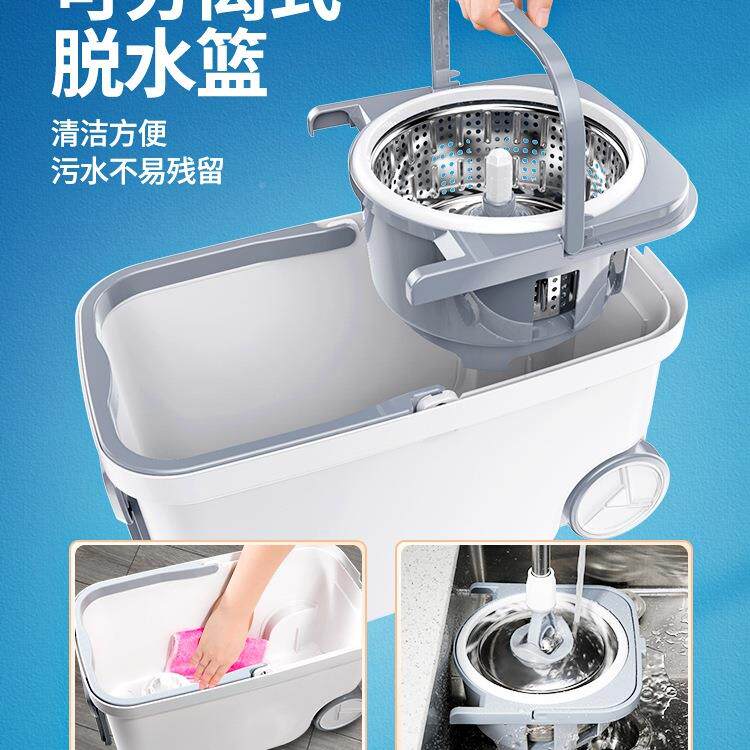 包邮旋转把家用双驱地干533拖拖自动脱水式2025新款布桶甩一拖墩