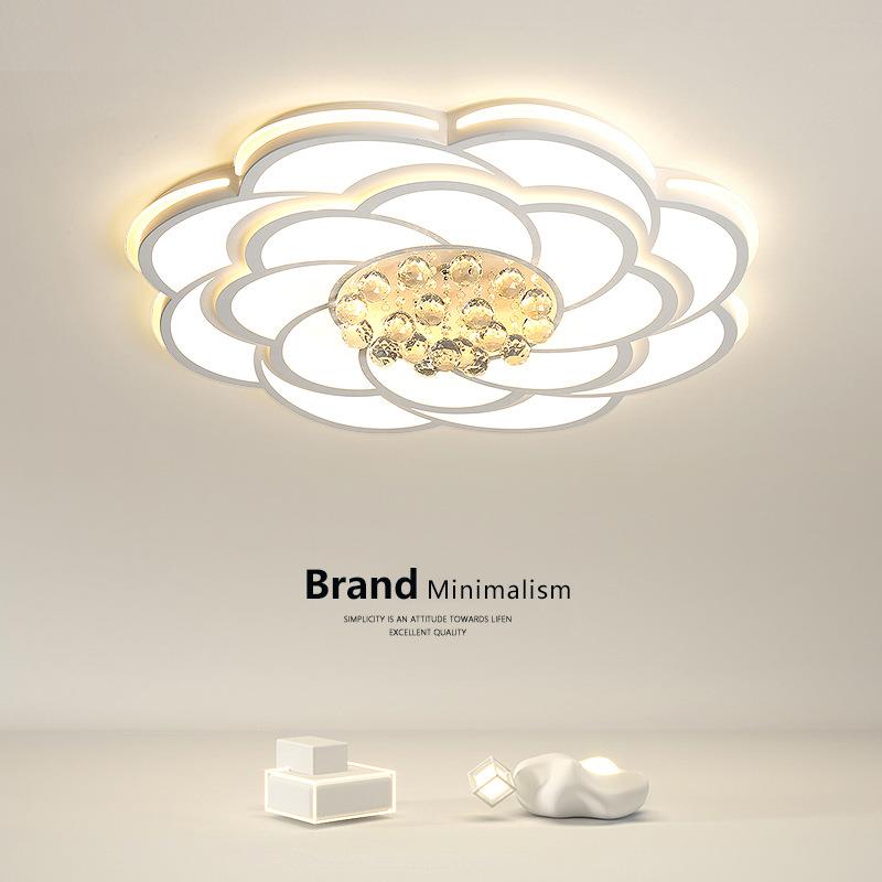 奢客厅吸顶灯轻2款025DG1809年新档现代简约大气高家用花朵水晶灯