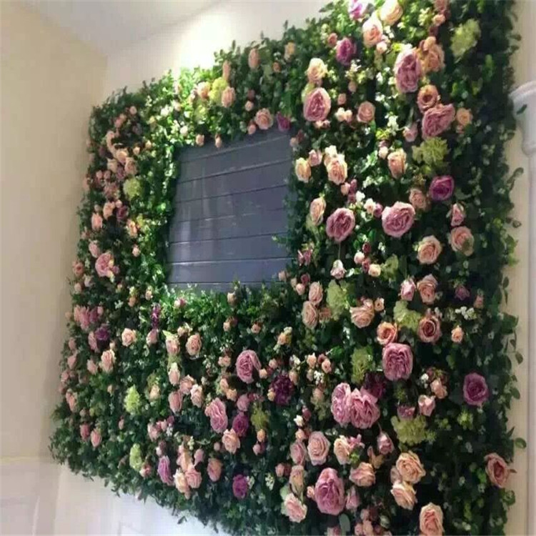 厂家直销耐用仿真植物墙绿色植物背景装饰墙塑料草坪商场装饰绿植