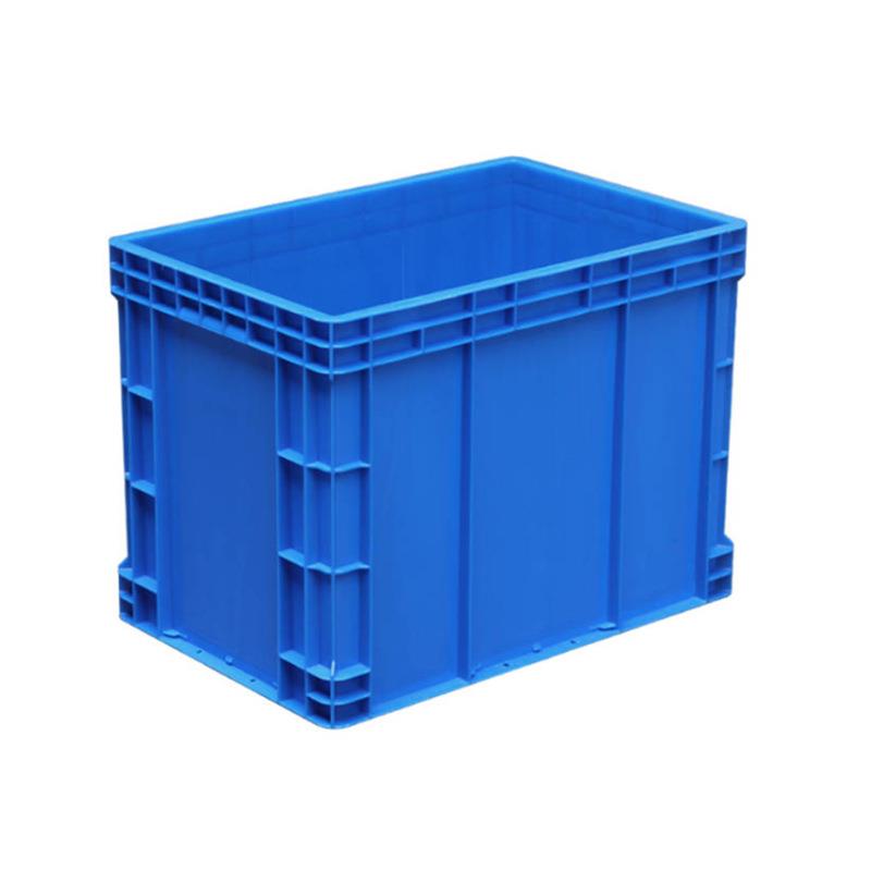 EU46450物流箱长方形加厚600*400*450蓝灰物流箱子储物筐大号胶框