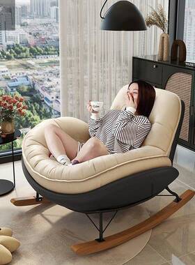 轻台奢企鹅摇椅单人沙发IIA椅客厅摇椅躺椅成人阳家摇用休闲懒人