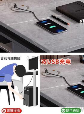 板电脑桌家轻房用卧室台39158式桌电竞桌书办公桌奢学生学岩习桌