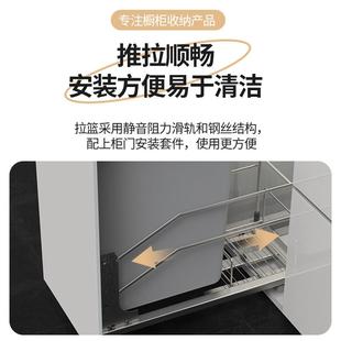 家用橱柜垃圾隐桶单桶大容量连门带圾盖厨房抽拉嵌入藏TDPBC3-3式