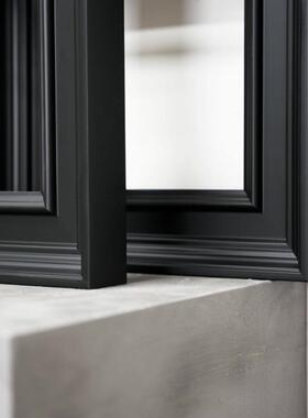 简约现小画黑色框油外框画框典代实yWn4e2bC木中古古相框镜框装裱