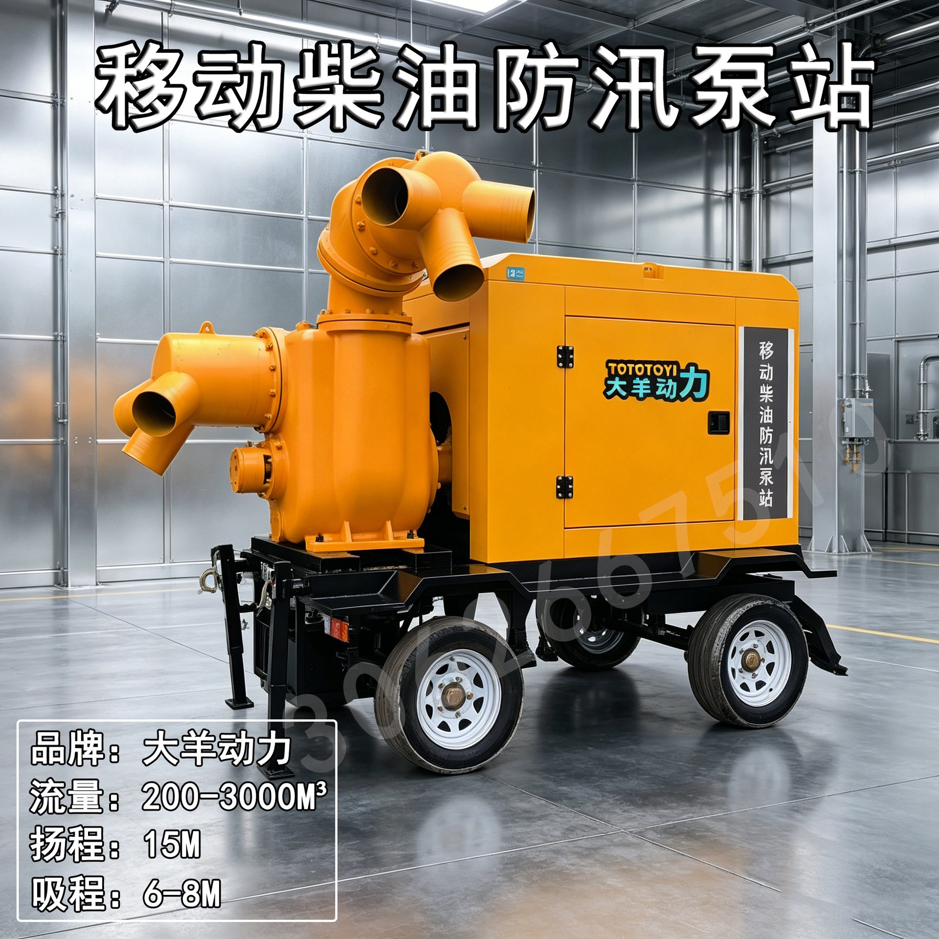 800立方应急移动柴油排水泵车