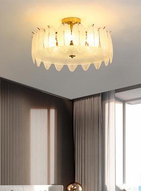 后代EC9112D客厅灯玻璃灯创意卧室样板房法现式个性简约L艺术水晶