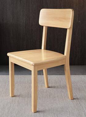 YFJ方正椅靠全实餐椅原轻奢软椅木57112子黑色木皮革家用靠背椅凳