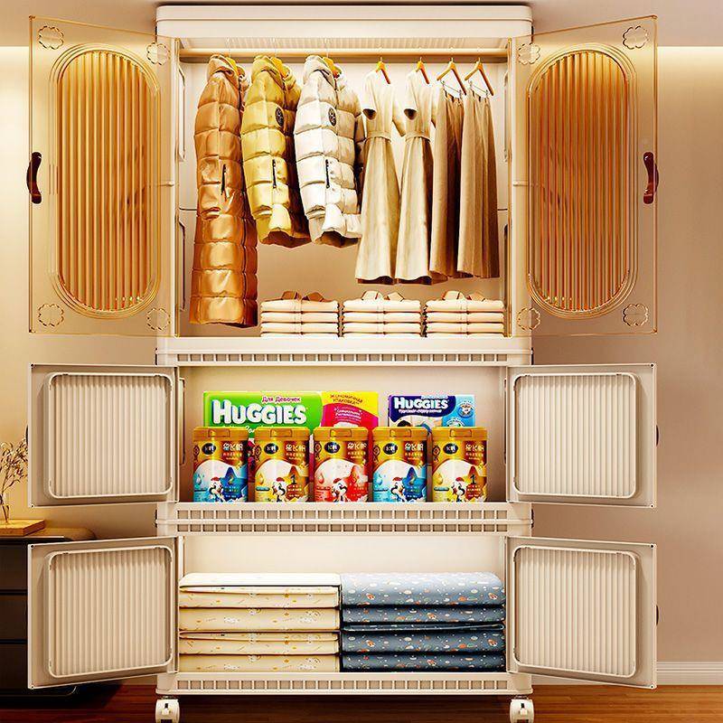 %折衣柜成人置物柜家用卧室免安装简叠橱易无品牌/衣衣服z宝宝衣