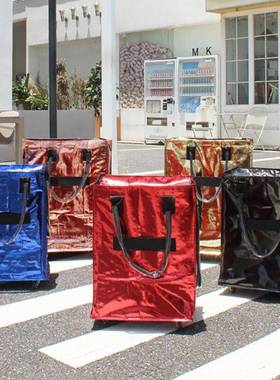 折万向NLM轮拉杆浩肯包户外叠行编织袋带轮子多功旅能小拉车购物