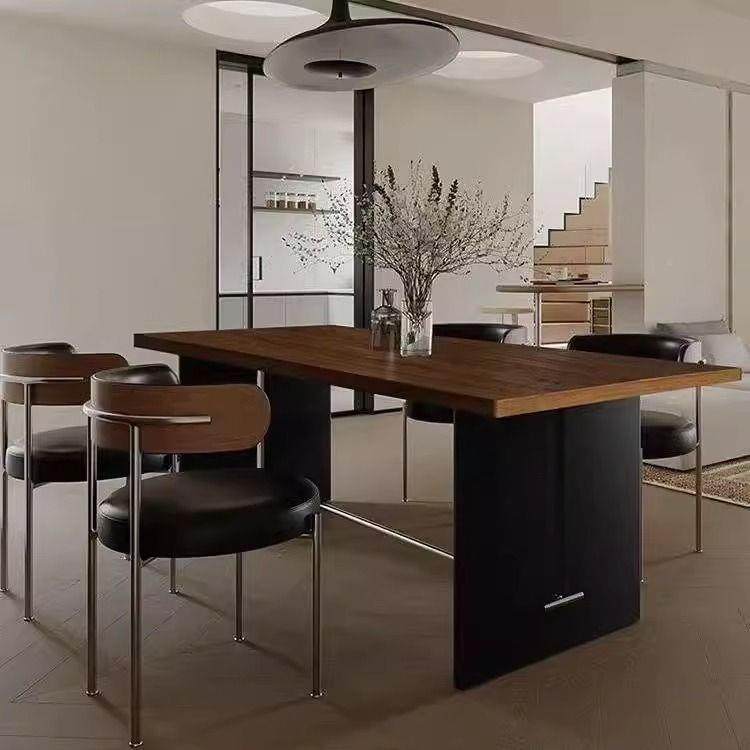 简约中长古风小户型985形胡桃色实木桌椅组餐合复古茶桌书桌方设,商业/办公家具,餐桌椅系列,淘宝优惠券,粉丝福利购,淘宝优惠卷