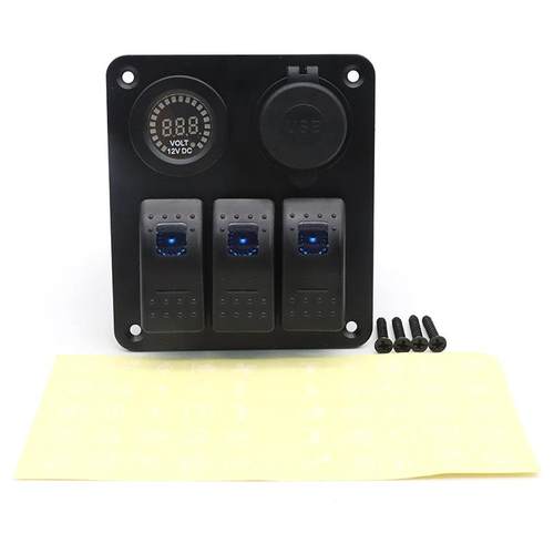 厂家UXT直供车车船通用面板组合开关32A++C充带按键开关/彩屏电压