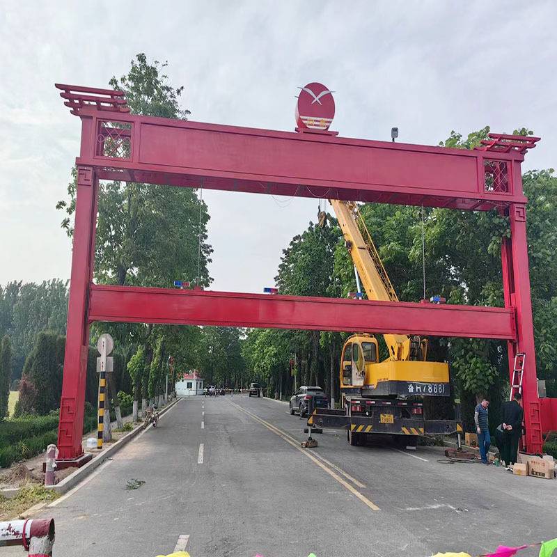 涵洞护桥防护龙门架黄河大坝景区电升降限高杆限高架电动智能升降