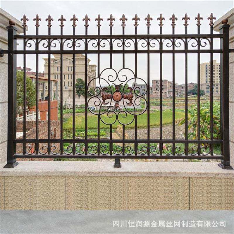 喷塑围墙栏杆围墙栅栏镀管铁栏杆铁COQ锌栅栏花栏杆量大优惠