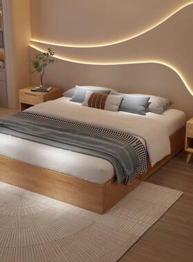 床榻米UIU床架地排骨架小榻户型实木床落床矮无床头出租房民宿地