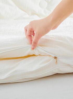 类原棉无染大豆子母被拉子链款二一双胎合A母被05615芯春秋被保暖