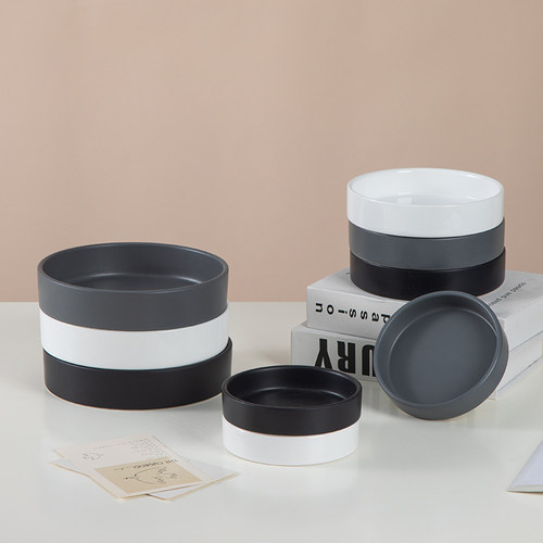 巴西木专用花盆底座带托盘陶瓷圆形花盆接水托盘加深水培器皿托盘