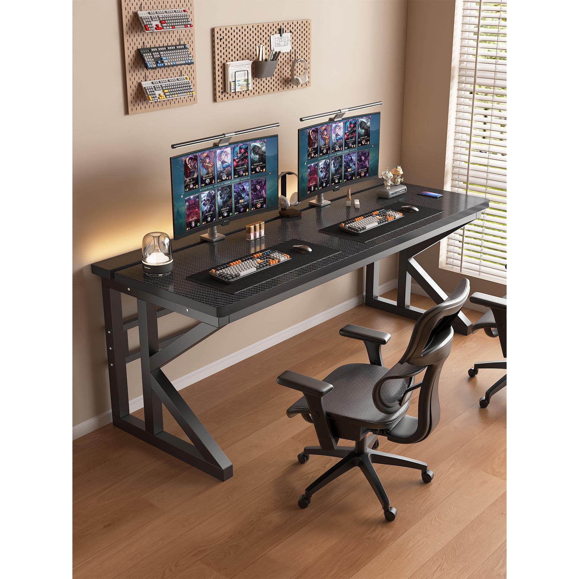 实木电脑桌书桌学生学习家用写字桌电竞桌长方形卧室双人办公桌子,住宅家具,电脑桌,淘宝优惠券,粉丝福利购,淘宝优惠卷