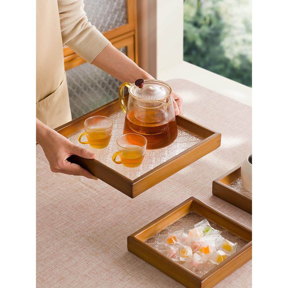 餐盘酒店早餐托盘家用长方形放茶具水杯子竹质茶盘餐厅水果盘客厅,餐饮具,餐用托盘,淘宝优惠券,粉丝福利购,淘宝优惠卷