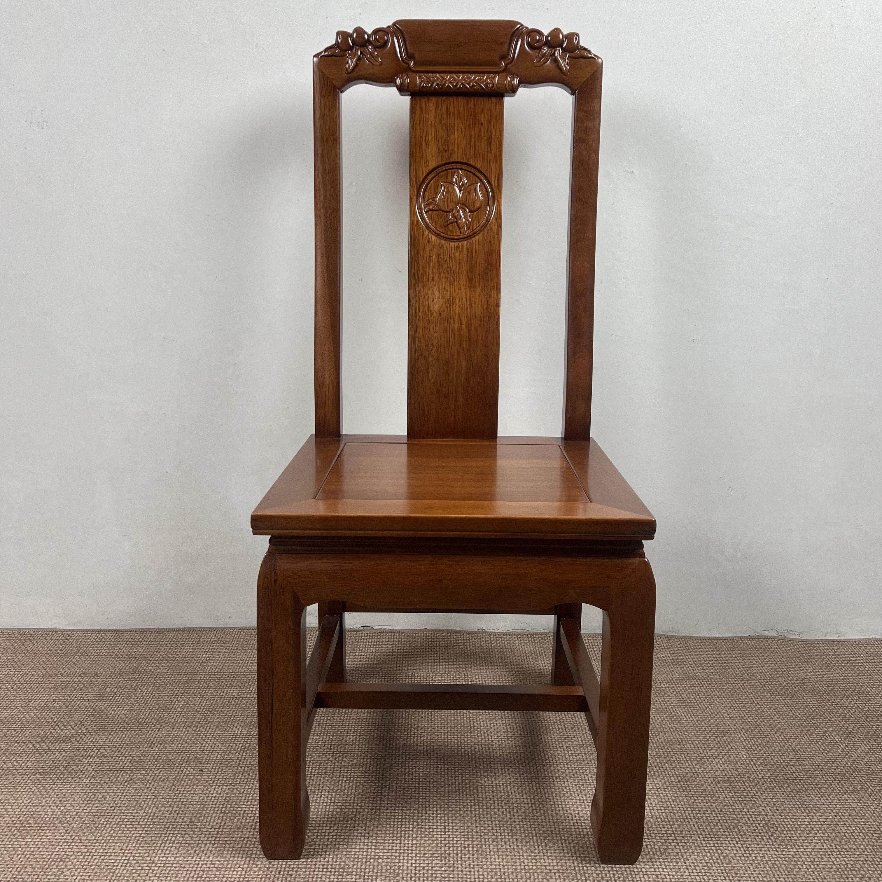 菠萝格木实木餐椅家用中式餐厅椅子加厚整装坐椅雕花榫卯结构木椅,住宅家具,餐椅,淘宝优惠券,粉丝福利购,淘宝优惠卷