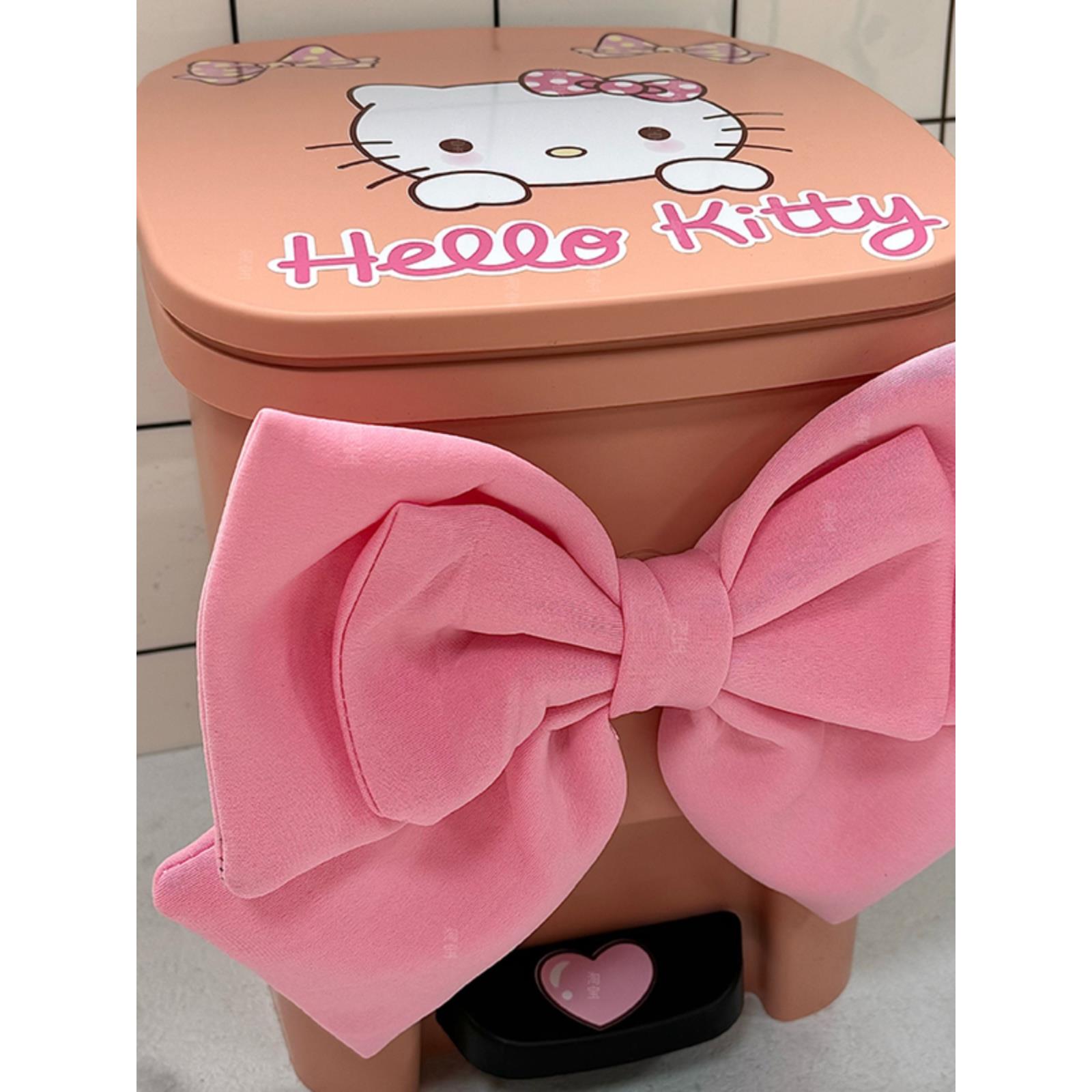hellokitty垃圾桶客厅落地摆件女生女孩卧室儿童房间布置软装饰品
