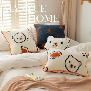 蔓越家 北欧ins复古毛绒抱枕客厅沙发可爱抱枕套样板间靠垫靠枕