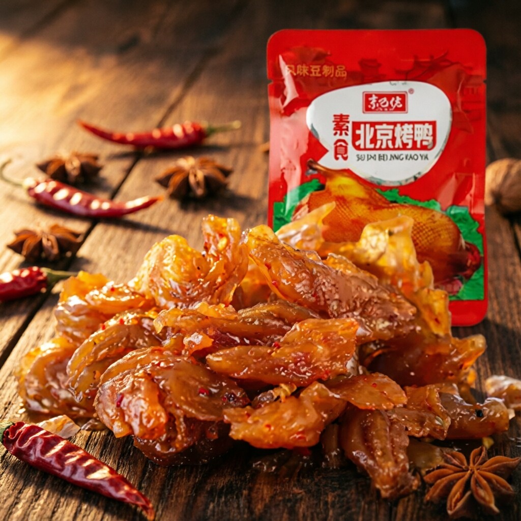 8090后童年回忆与地道甜辣风味北京烤鸭辣条麻辣豆干豆制品素食