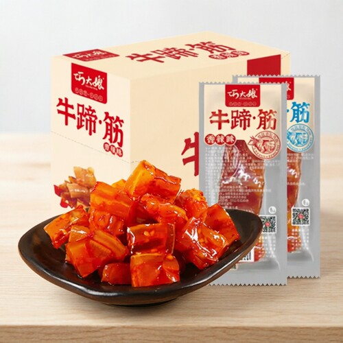 香辣味牛蹄筋独立真空装 户外耐嚼解馋高蛋白即食休闲零食