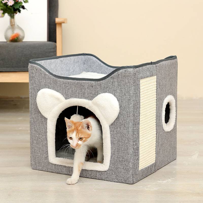 可折叠超大猫窝四季通用宠物窝猫床猫抓板用具宠物沙发猫别墅猫笼