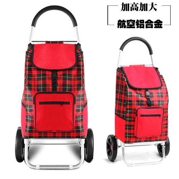 ?T9J5便携折叠加大号购物车加粗管壁买菜车加高手柄拉杆车手拉车