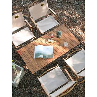 正火折叠椅露营椅便携式野餐木纹椅车载椅休闲舒适稳固