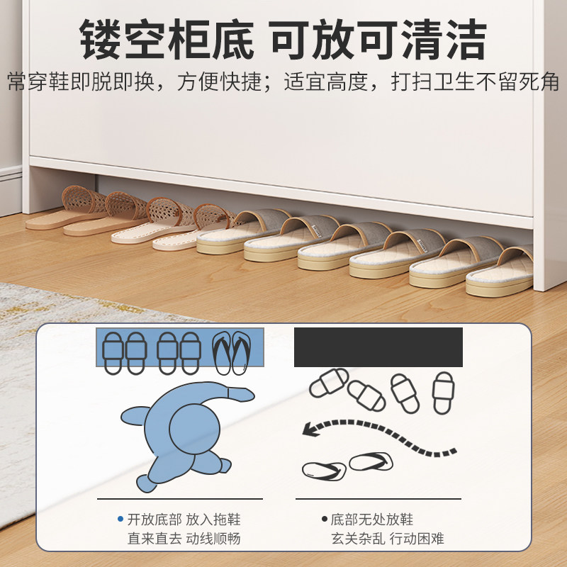 现货速发翻斗鞋柜超薄家用门口2022新款爆款玄关柜简约门后收纳柜
