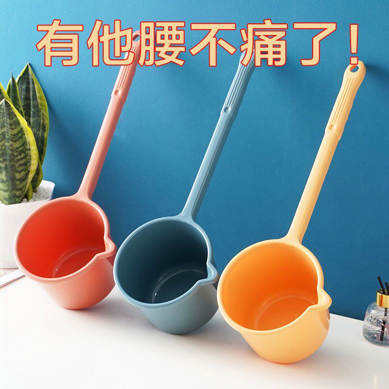 现货速发长柄水瓢家用塑料水舀宝宝洗头水勺儿童婴儿加厚洗澡勺子