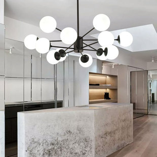 北欧led吊灯魔豆工作室简约现代餐厅服装 店前台美发店网咖健身房