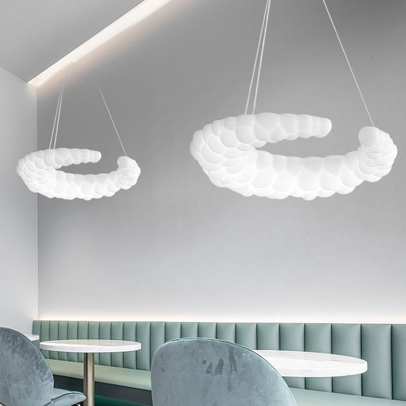 简约现代led单头吊灯滚塑PE办公室工作室餐厅卡座展厅前台服装店