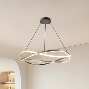 北欧极简意式圆环吊灯现代客厅卧室设计师餐桌餐厅灯房间书房前台