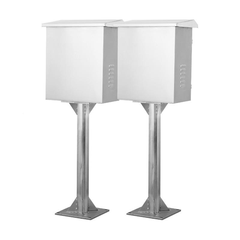 室外不DSS锈钢立柱配电户外箱地雨防防水双层门仪表按钮箱控制箱