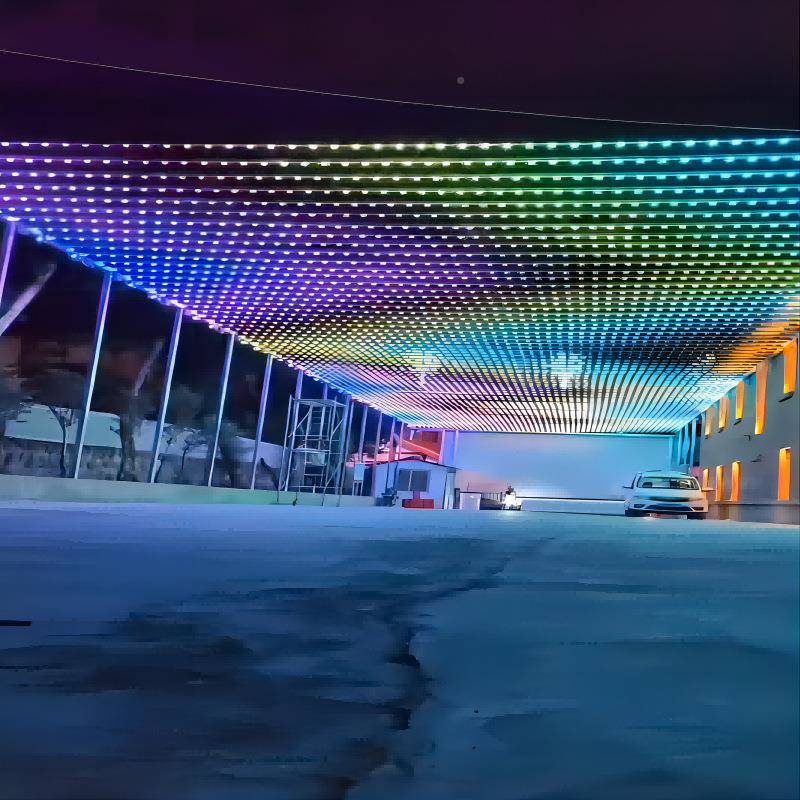 灯条钢格屏LED网天幕屏led告全彩丝HZX彩屏户外防水广宣传屏