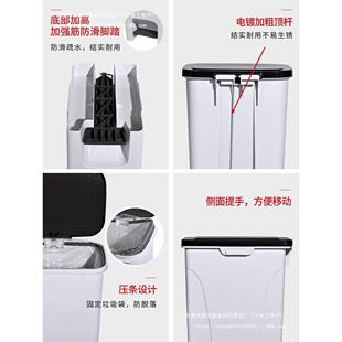 长HZO方纸篓大号用窄带盖形厨圾房脚垃桶商家用客厅踩包邮