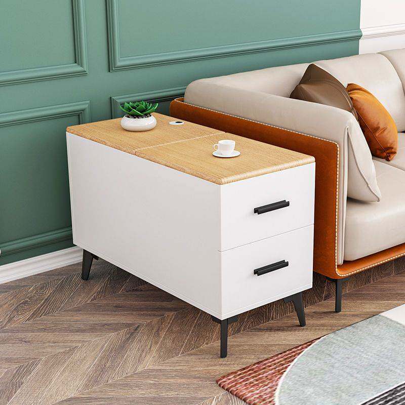 沙发边柜侧边柜轻奢风简约现代高款窄夹缝角机客厅角几茶水柜一体