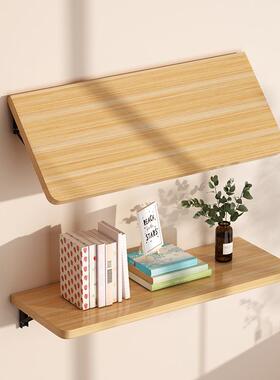 墙置木物架多层书ODB架折可叠一字隔板壁挂式悬空收纳架墙壁板上