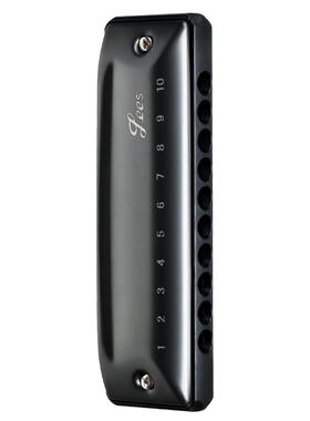 FEIA十孔c调圆孔布鲁F斯口琴padd调yN成人男士初学蓝学生专业LGZ