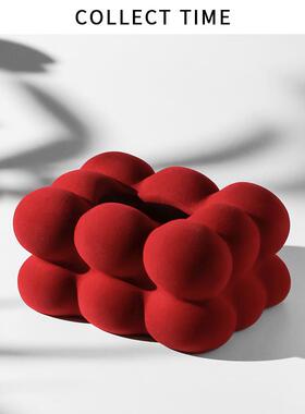 盒纸红色家抽用客厅茶几纸抽盒陶瓷餐桌纸巾盒餐巾纸AYT盒子年过