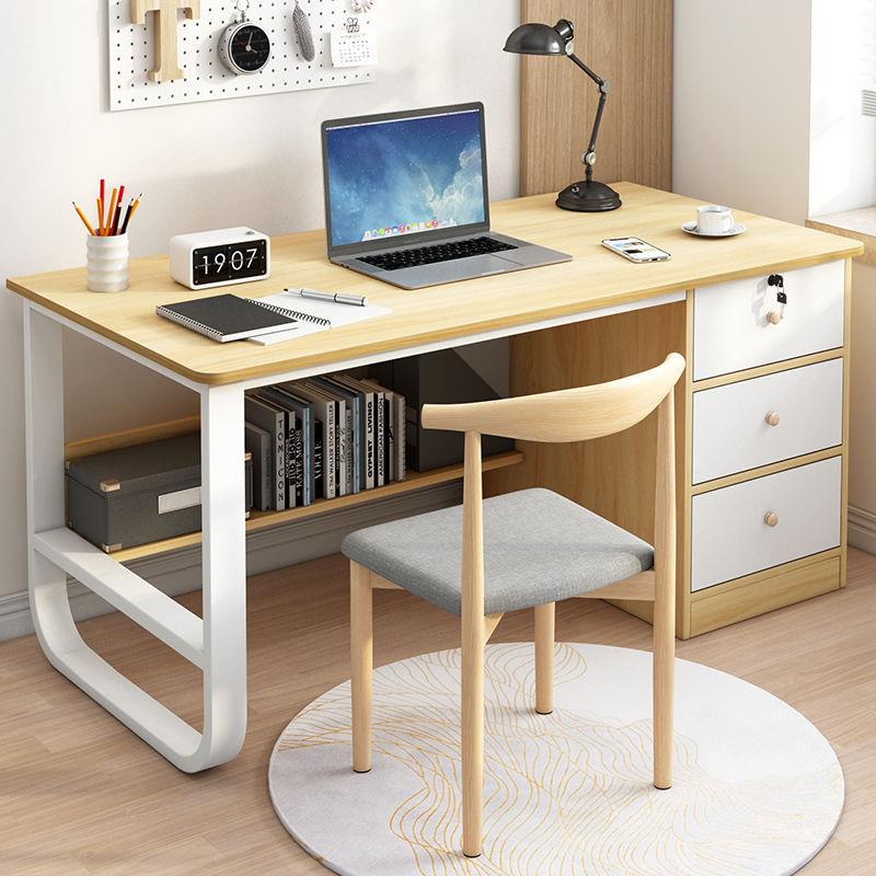 式桌电职脑桌办公桌工作TTT桌家用卧台室桌学生学习桌员书办公桌